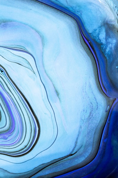 Blue and white abstract painting
